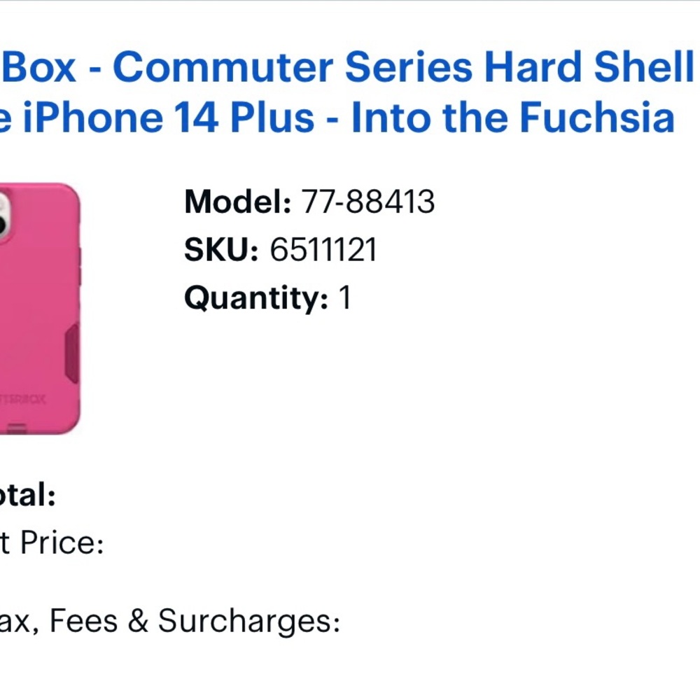 OtterBox Pink Hard Shell Case for iPhone 14 Plus